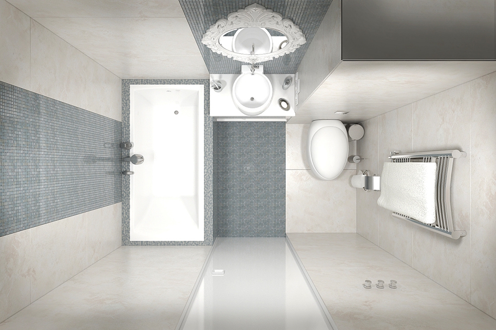 Дизайн-проект маленькой ванной 