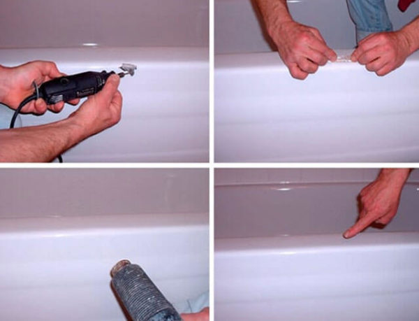 Самостоятельный ремонт акриловой ванны - заделываем трещины, сколы и пробои своими руками